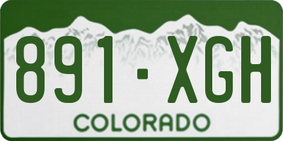CO license plate 891XGH