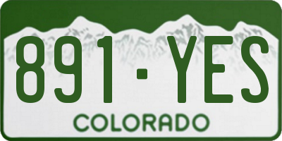 CO license plate 891YES
