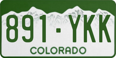 CO license plate 891YKK