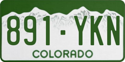 CO license plate 891YKN
