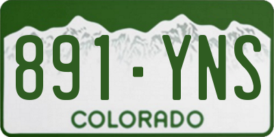 CO license plate 891YNS