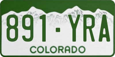 CO license plate 891YRA