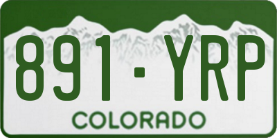 CO license plate 891YRP
