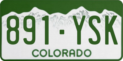 CO license plate 891YSK