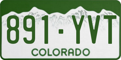 CO license plate 891YVT