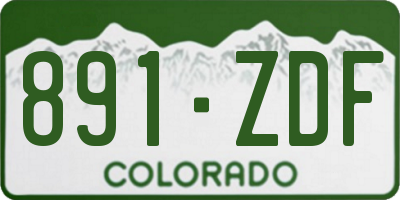 CO license plate 891ZDF