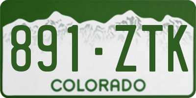 CO license plate 891ZTK