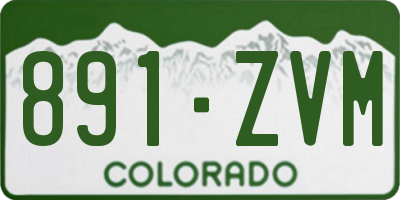 CO license plate 891ZVM