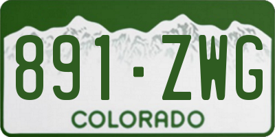 CO license plate 891ZWG