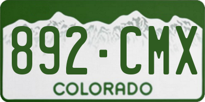 CO license plate 892CMX