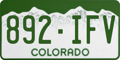 CO license plate 892IFV