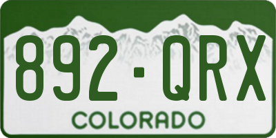CO license plate 892QRX