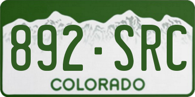 CO license plate 892SRC