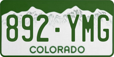 CO license plate 892YMG