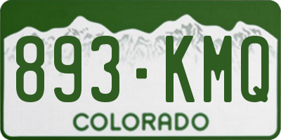 CO license plate 893KMQ