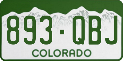 CO license plate 893QBJ