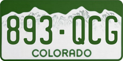 CO license plate 893QCG