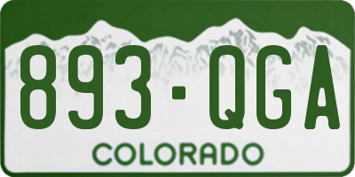 CO license plate 893QGA