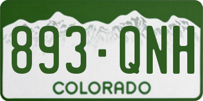 CO license plate 893QNH