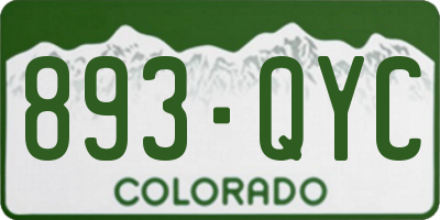 CO license plate 893QYC