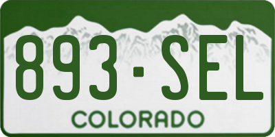 CO license plate 893SEL
