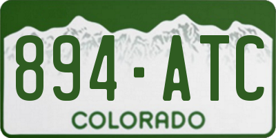 CO license plate 894ATC