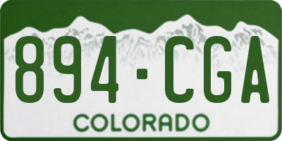 CO license plate 894CGA