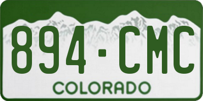 CO license plate 894CMC