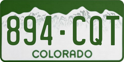 CO license plate 894CQT