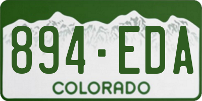 CO license plate 894EDA