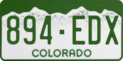 CO license plate 894EDX