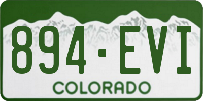 CO license plate 894EVI