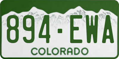 CO license plate 894EWA