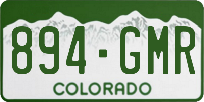 CO license plate 894GMR