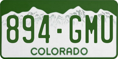 CO license plate 894GMU