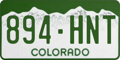 CO license plate 894HNT