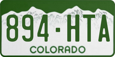 CO license plate 894HTA