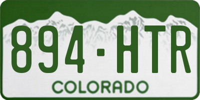 CO license plate 894HTR