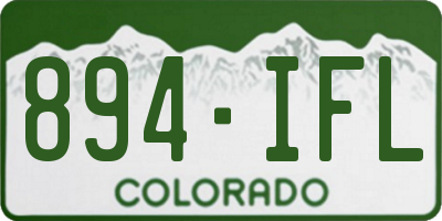 CO license plate 894IFL