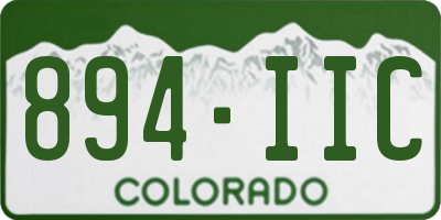 CO license plate 894IIC