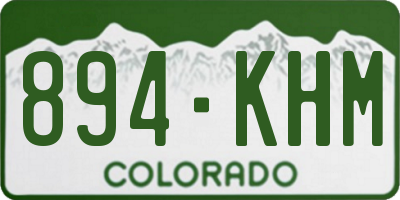 CO license plate 894KHM