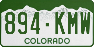 CO license plate 894KMW