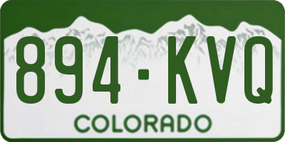 CO license plate 894KVQ