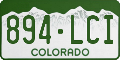 CO license plate 894LCI