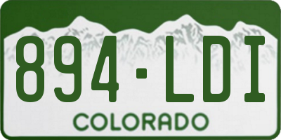 CO license plate 894LDI