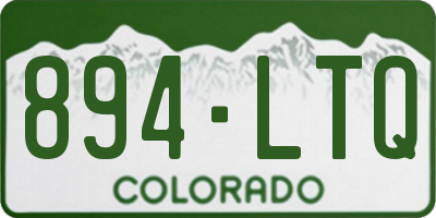 CO license plate 894LTQ