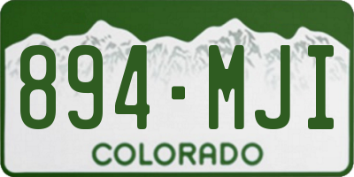 CO license plate 894MJI