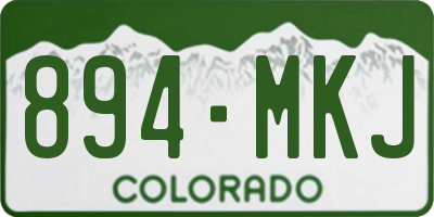 CO license plate 894MKJ