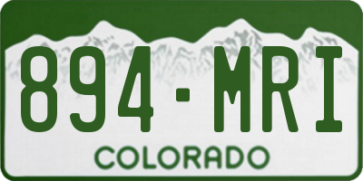 CO license plate 894MRI