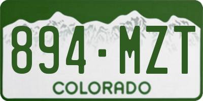 CO license plate 894MZT